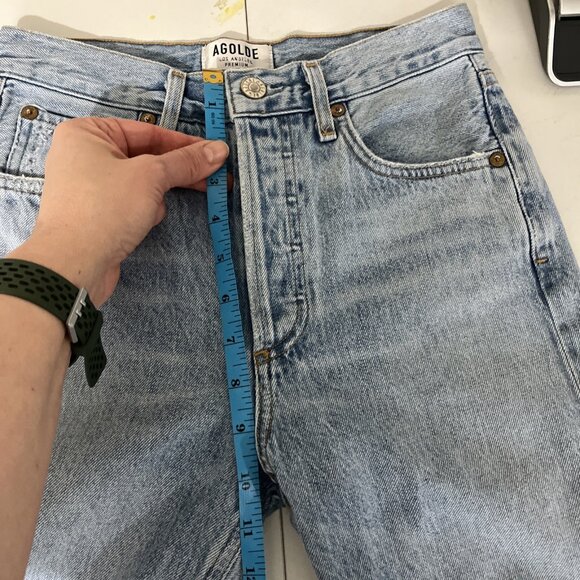 Agolde Jamie High-Rise Distressed Jeans Womens Size 24 - Picture 9 of 13